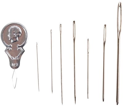 Naaldenset creativ company blister 8 delen zilver