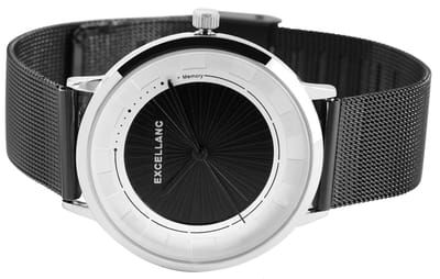 EXCELLANC Herenhorloge roestvrij staal Mineraalglas