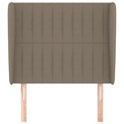 vidaXL - Hoofdbord - met - randen - 103x23x118/128 - cm - stof - taupe