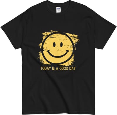 Dames Heren T Shirt - Goed Humeur Booster Print - Cadeau Shirt - Vrolijk Positief - Zwart – S