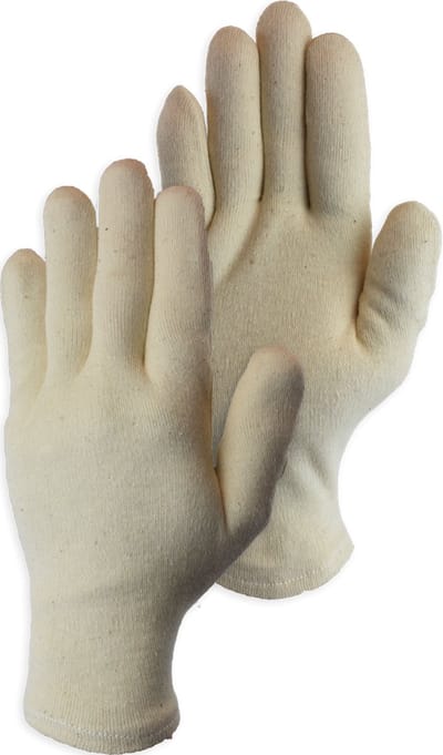 50x 12 paar - Katoenen werkhandschoenen PSP 20-200 Interlock Ecru 210 gr (per doos van 50x 12 paar)