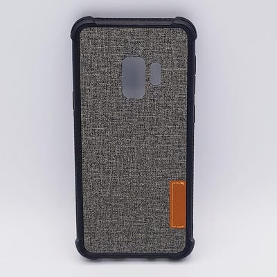 Geschikt voor Samsung Galaxy S9 – hoes, cover – TPU – Jeanslook – kaki