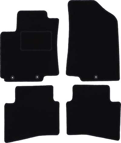 Zwarte veloursmatten voor: Kia Rio III UB hatchback (2011-2017)
