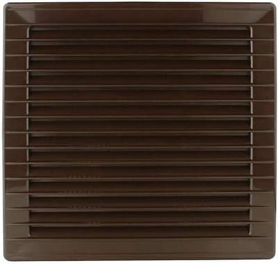 Ventilatierooster Rond Ø100 mm Bruin met Insectenhor en Afsluitbare Klep