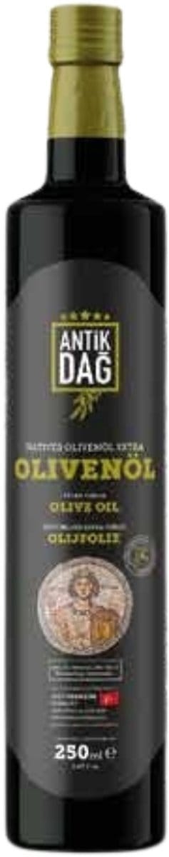 Antik Dağ Extra Vierge Olijfolie – 250 ml Donkere Glazen Fles – Koudgeperst, <0.8% Zuurgehalte, Rijk aan Polyfenolen – Premium Mediterrane Olijfolie