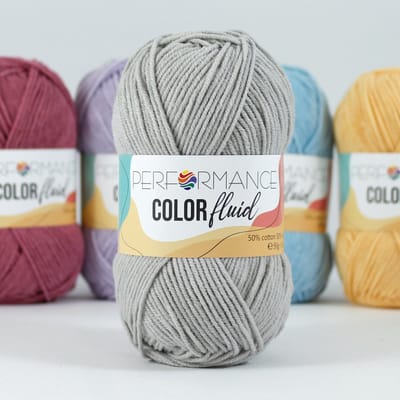 Performance Color Fluid - katoen/acryl haakgaren/breigaren -licht grijs (3004) - 5 bollen