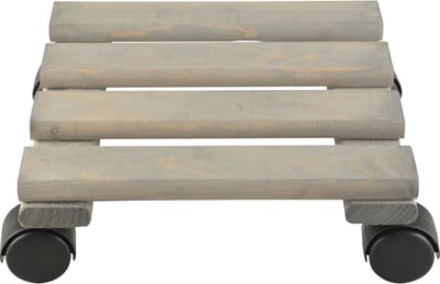 Esschert Design Plantentrolley - hout - 28 cm - tot 100 kg - trolley voor kamerplanten
