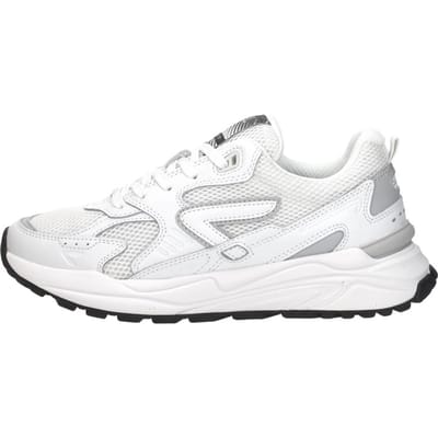 HUB Grid-w Sneakers Dames - Leren Sneaker - Wit - Maat 37