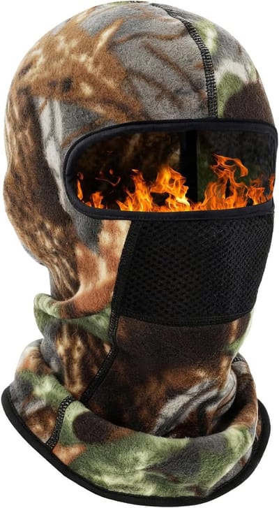 Warm Winter Balaclava Unisex Winddicht Camouflage Masker van Fleece voor Koude Weer, Ademend Nekwarmer en Gezichtsbescherming voor Buitenactiviteiten