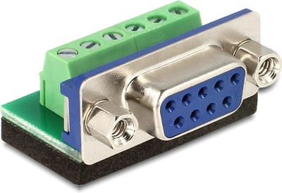 Seriële RS232 connector 9-pins SUB-D (v) - 6-pins Terminal Block / schroeven