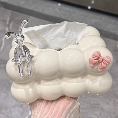 Boîte à mouchoirs en céramique, tiroir à barbe à papa, boîte à mouchoirs en céramique légère, maison de luxe, salon, boîte à mouchoirs de Table créative, étui à mouchoirs en céramique moderne