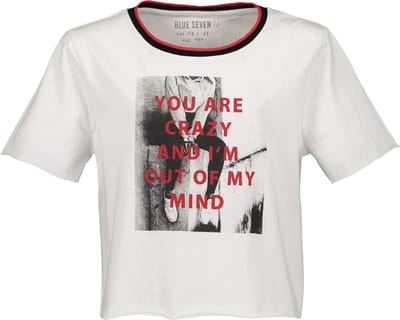 Blue Seven Meisjes T-shirt - wit - Maat 140