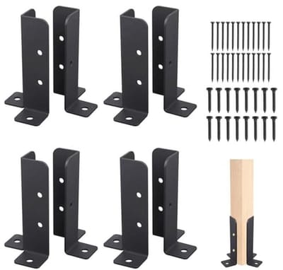 Massief Stalen Dekpaalbeugels - 8 Stuks Ondersteuning voor Pergola en Hekwerk