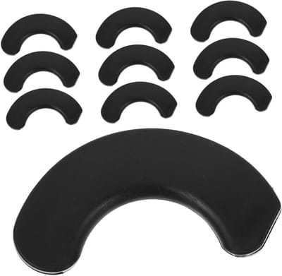 Beschermpads voor Halters - Apparatuurhouders Fitness - Krachtraining - Wrijvings- en trillingsdempend - 15 x 5 cm - Zwart