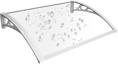 Buitenluifel - Regenscherm - Deuren beschermen - Stille constructie - 80x120cm - Geel