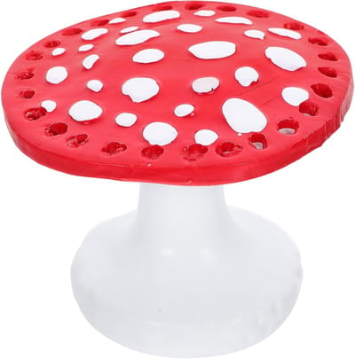 Oorbellenhouder Paddestoel - Sieradenrek Display - Oorbellen Organiseren - Creatief Paddenstoel Design - 9.5 x 9.5 x 7.5 cm - Rood