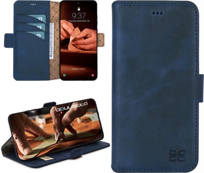 Bouletta geschikt voor Samsung Galaxy S20 leder BookCase hoesje - Antic Blue