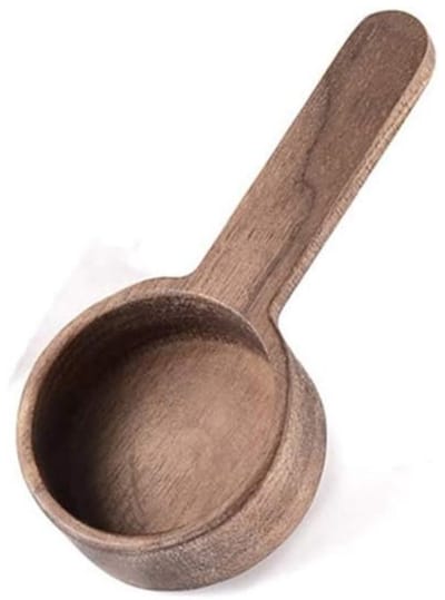 QTTVBTNA Houten koffielepel - Koffiepoederschepje - Koffiemaatlepel– Walnoothout – keukengereedschap – voor 10 g koffiepoeder
