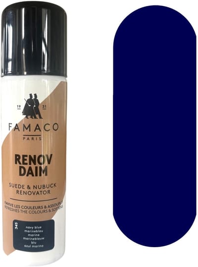 Famaco Renovateur Daim - Kleurhersteller voor Suede enNubuk - 250 ml spuitbus - marine blauw