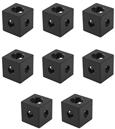 Drie Manier Kubus Hoek Connectors voor V-Slot Aluminium Extrusie 20x20x20mm - 8 Stuks
