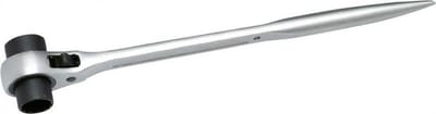Ratel Sleutel 19 x 22 mm met Spindel voor Terughaalsleutel - Dubbelzijdig