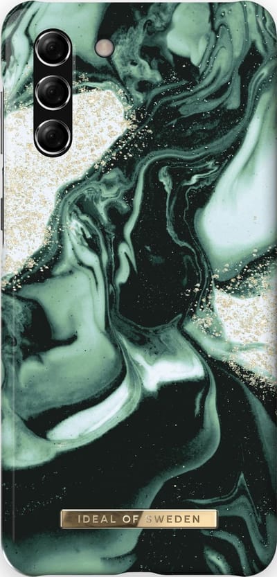 ideal of sweden fashion case geschikt voor samsung galaxy s21+ golden olive marble