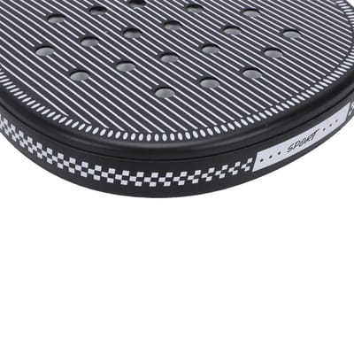 Raquette de Padel avec Cœur en EVA Haute Densité Pro Léger pour Débutants Sports d'Extérieur Black