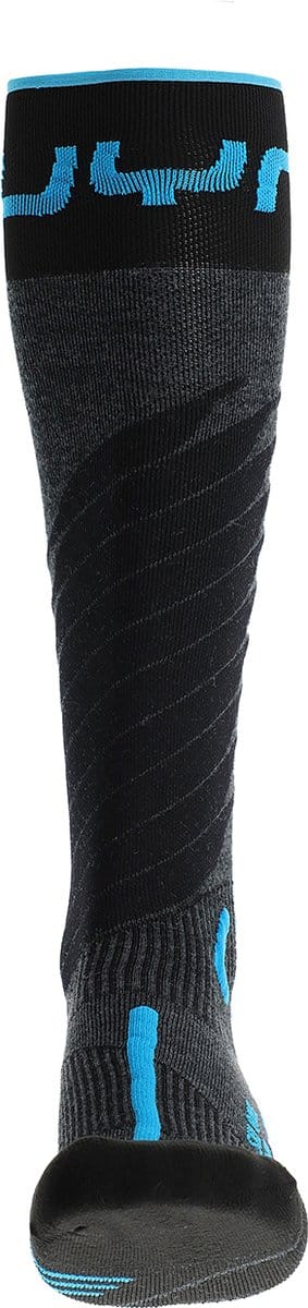 Uyn Heren Ski One Merino antraciet/turquoise - Maat 45/47