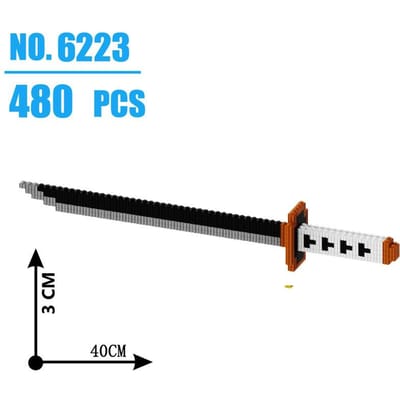 480 Stuks Samurai Zwaard Bouwstenen Ninja Mes Katana Japanse Anime Vlinder Nichirin Mes Blokken Speelgoed Voor Kinderen Volwassene