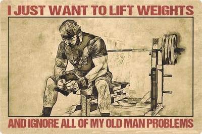 Signs USA - wandbord - dibond - I Just Want To Lift Weights - 69 x 46 cm