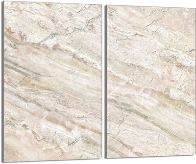 TMK ArtDeko Serie - Glazen Beschermer voor Fornuis - Marmervormgeving - 2x30x52 cm