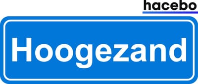 Hacebo - Plaatsnaam Sticker - 29x10 CM - Hoogezand sticker - Verkeersborden sticker - grappige cadeaus - Hoogezand