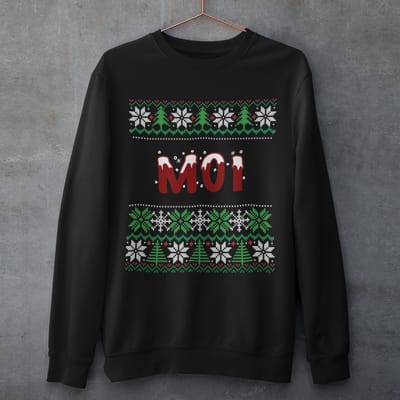 Drenthe Kersttrui Zwart Moi - Maat XS - Uniseks Fit - Kerstkleding Voor Dames & Heren