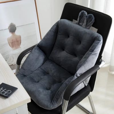 Coussins de chaise de jardin semi-fermés pour siège de bureau, coussin de chaise longue de plage confortable et chaud gray