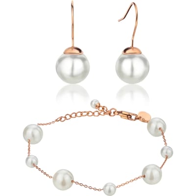 Damesarmband en oorbellen Isabella Ford Linda Pearl