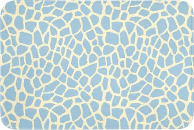 Badmat 90x60 cm - Antislip - Giraf - Modern - Blauw - Badmatten voor badkamer - Badkamermat - Douchemat - Badkamer mat