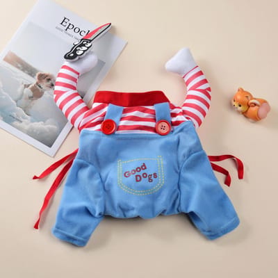 Vêtements Mignons Rigolos pour Chien Costume d'Halloween pour Animaux de Compagnie Pour Petits Grands Chiens Chats Combinaisons Réglables pour Chiots Tenues Cosplay Pug Vêtements de Fête (as the picture,S)