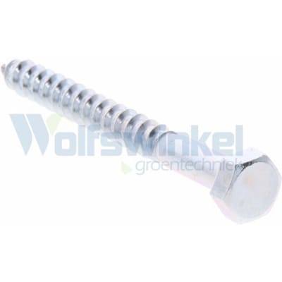 Hoenderdaal houtdraadbout gegalvaniseerd 7 x 70 mm din 571 - doos à 100 stuks