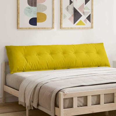 vidaXL - Rugkussen - Geel - 200 - x - 50 - cm - Corduroy - stof