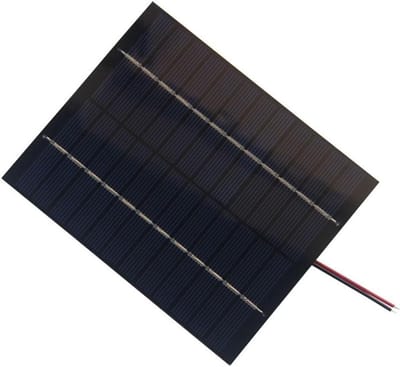 Zonnepaneel - Zonnecel module - Stroomopwekking buiten - Geoptimaliseerde conversie - 12 x 12 x 2 cm - Zwart
