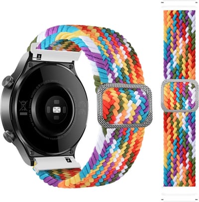 Nylon bandje - geschikt voor Garmin Vivoactive 4 / Venu 2 / Venu 3 / Forerunner 255 / 265 - kleurrijk