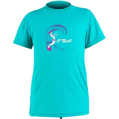 O'Neill - UV-shirt voor meisjes met korte mouwen - O'Zone Sun - Lichtaqua - maat 98-104cm