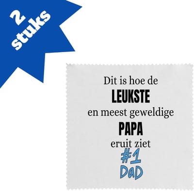 Akyol - leukste en geweldige papa brillendoekjes - Vader - papa - verjaardag papa - cadeautje - kado - geschenk - 17,8 bij 17,8 cm - 2 stuks