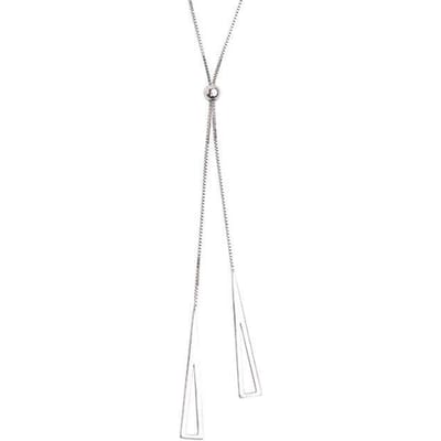 925 Sterling Zilver Holle Driehoek Ketting voor Dames Trek Trui Ketting Geometrische Ketting Sieraden Cadeaus zilver