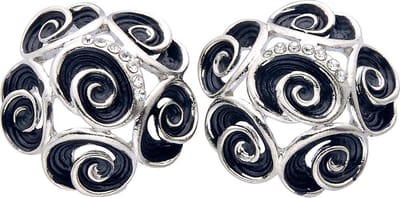 Behave - Oorsteker spiraalvormig design met steentjes - Mode-accessoire