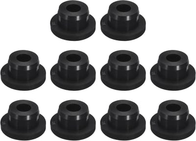 10 Zwarte Rubberen Stoops voor Gaten van 17 mm - Waterdicht en Hittebestendig Afsluitstuk