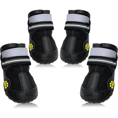 Reflecterende Hondenschoenen Sokken Winter Hondenschoenen Schoenen Regenkleding Antislip Anti-Slip Huisdier Schoenen voor Middelgrote Grote Honden Pitbull 8