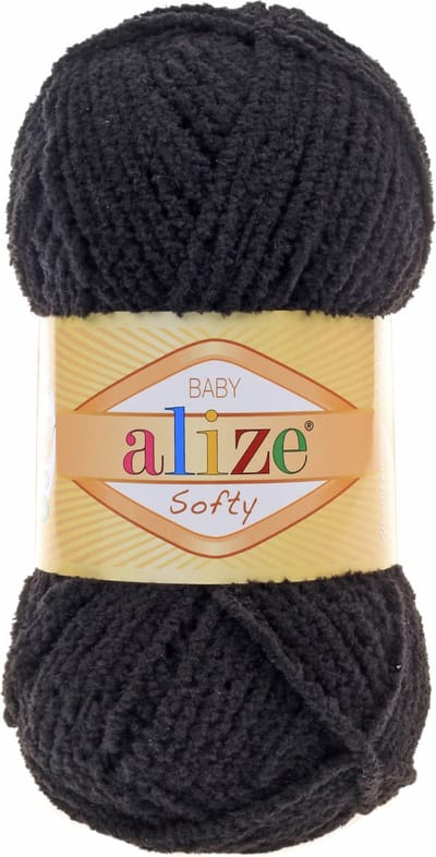 Alize Softy Black 60 Pakket 5 Bollen 250 Gram