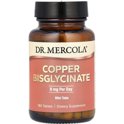 Dr. Mercola - Copper Bisglycinate - Koper Bisglycinaat - 8 mg - 180 tabletten