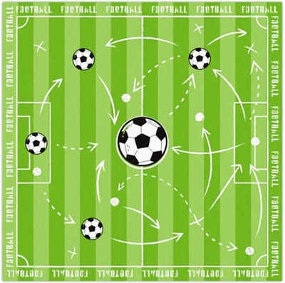 Servetten voetbal 10st - Tafeldecoraties .